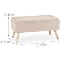 Patas AlmacenajeTela-Mara-DM1 Ud.39,5 x 79,5 x 39,5 cmBeige - details 4