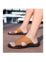 Zapatillas de Cuero para Hombre Verano Antideslizantes, Resistentes al Desgaste, Tamaño Grande, Estilo Exterior - details 3