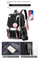 Mochila de escuela secundaria de estilo coreano para adolescentes, mochila de moda en blanco y negro para estudiantes, mochila escolar, bonita bolsa de libros - details 7