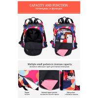 Mochila Multifuncional Antirrobo de Gran Capacidad Estilo Floral Correa de Hombro Arcuada - details 5