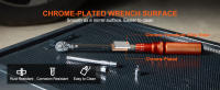 SucceBuy Llave dinamométrica de clic de 3/8 pulgadas, 10-80 ft.lb / 14-110 Nm, juego de llave dinamométrica ajustable de doble dirección con escalas de doble rango, kit de llave dinamométrica mecánica con adaptadores y varilla de extensión - details 1