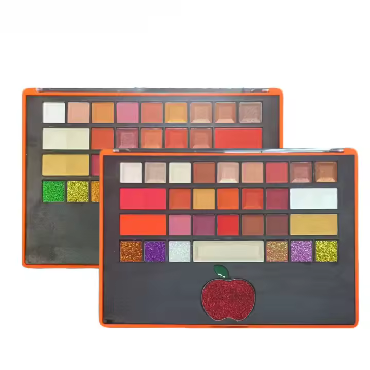 Maquillaje Color tierra perla mate brillo fino Natural 30 colores resaltados contorno que cambia constantemente sombra de ojos roja integrada - 1