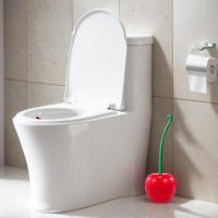 Cepillo De Inodoro En Forma De Cereza Creativa Con Mango Largo Y Bricos Suaves Para Limpieza Del Baño Herramienta De Cepillo De Papelera - details 10