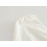 Vestido asimétrico drapeado elegante blanco para mujer, vestidos de fiesta - details 4