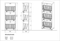 Organizador de Zapatos de Cuerpo Zapatero con 2 Cestas Metálicas Colorado en Blanco - details 30
