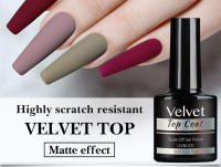 Esmalte de Uñas Clou Beaute Mate Terciopelo Top Coat Semi-permanente con Base de Goma Fuerte Sin Ácido para Gel Esmalte de Uñas Primer Gel de Flores - details 1