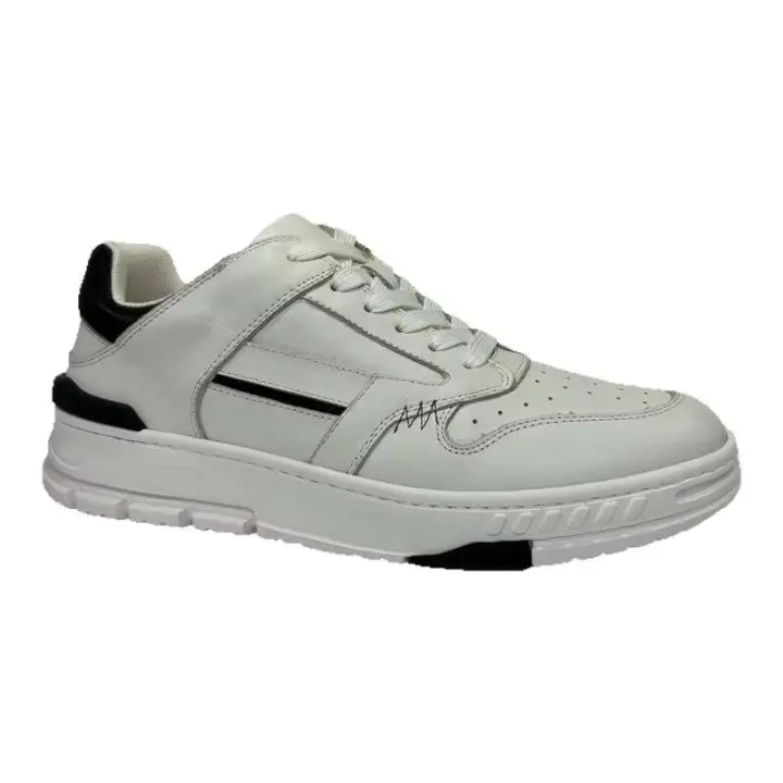 Zapatos casuales de cuero para hombre con cómodos zapatos para correr con cordones y punta redonda, adecuados para la vida diaria y caminar/senderismo en invierno - 1