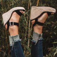 Sandalias de tacón de cuña para mujer, zapatos de verano - details 1