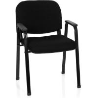 704340 Silla de Visita XT 650 Tela Negro Silla de Conferencia tapizada con reposabrazos, apilable - details 0
