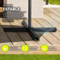 Parasol Excentrico de Sombrilla con 32 Luces LED Solar Giratorio 360º, Protección UV - details 9