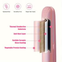 Mini plancha de pelo y rizador de cerámica, plancha alisadora portátil y compacta para viajes y uso doméstico - details 2