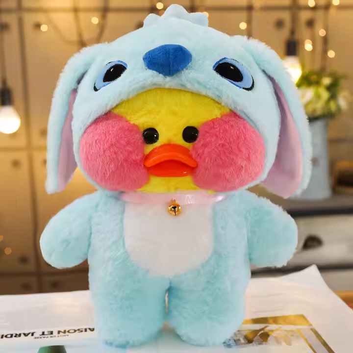 Peluche de pato amarillo de Panda para niña, muñeco de peluche suave de 30cm, regalo de cumpleaños - 1