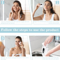 1 afeitadora facial para extrusión fría y caliente de 45 pulgadas en la cara, el cuello y el cuerpo, aparatos de belleza themomostat tiple color Care eve, para hombres y mujeres - details 5