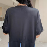 Vestido de sirena casual de talla grande con diseño de bloques de color de verano, ajuste sueltoAVestido de Talla Grande para Hermana con Falda de Personaje - details 14