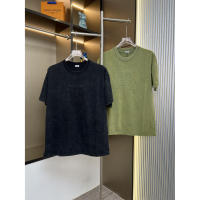 LOEVE Nueva camiseta de manga corta de verano bordada y fieltrada para hombres, camisa informal de algodón puro de moda, top lavado y desgastado para parejas - details 11