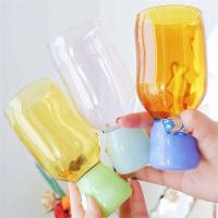 Taza de borosilicato de color, forma curva en S, vidrio resistente al calor, colas de vino, café, taza de agua helada - details 12
