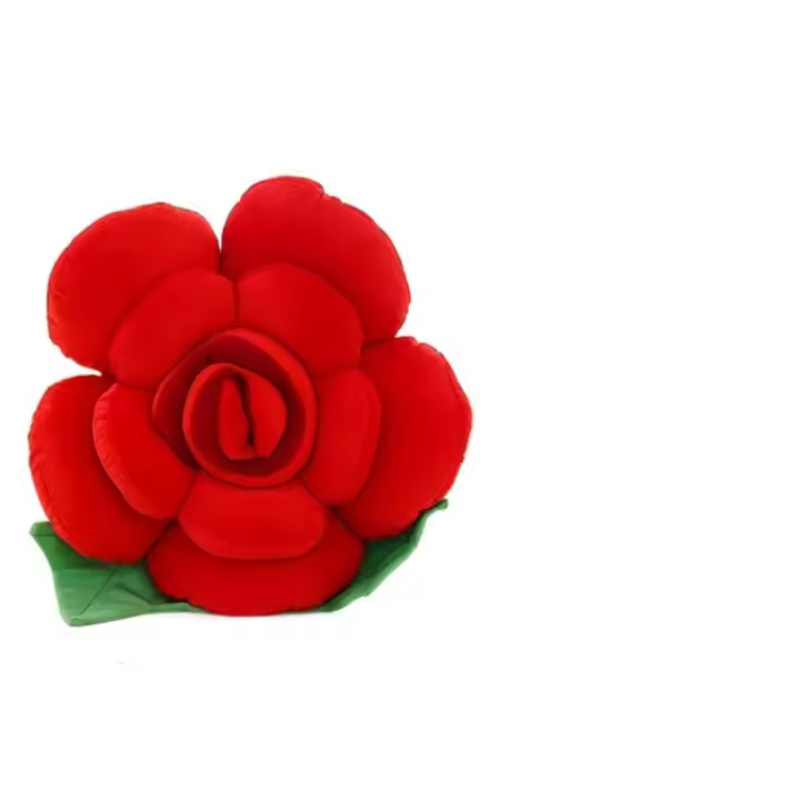 Nuevo Almohada grande en forma de rosa, cojín de felpa con forma de flor para sofá simulado, cojín Interior colorido para coche, decoración del hogar - 1