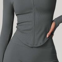 1/2 de ropa de mujer, conjunto de yoga sin costuras, entrenamiento sp, ropa de gimnasia, bodys de cintura alta, tres piezas de Fiess - details 2