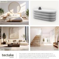 Taburete Almacenaje Bouclé, Carga: 120 kg, MDF, Puff Almacenaje, Taburete Dormitorio, Reposapies Puff, Zapatero Entrada Recibidor, Asiento Acolchado, Ideal Salón Hogar - 42 x 47 cm Crema - details 52
