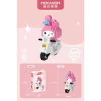Anime Hello Kitty modelo de bloques de construcción juguetes ensamblados figura Sanrio Kuromi My Melody rompecabezas para niños regalo decoraciones de escritorio - details 8