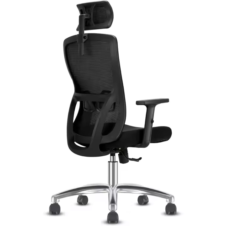 Reposabrazos, Soporte Lumbar, Silla de Oficina con Altura Regulable y Oscilación de 90 ° -120 ° , - 1