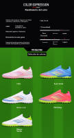 Zapatos de fútbol unisex, uñas rotas TF, herramienta práctica para césped artificial, competencia de entrenamiento fuerte, material transpirable antideslizante - details 4