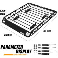 Techo de Almacenamiento de Acero Superior 46 x 36 x 4-1/2 Pulgadas Para SUV y Camionetas - details 1
