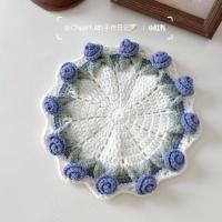 Kit de posavasos de ramo de rosas tejido a manodiyManteles individuales terminados - details 25