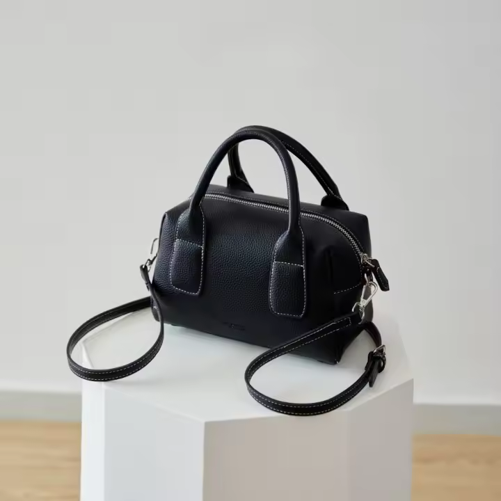 Bolso de mano de alta calidad para mujer, bolso de mensajero de hombro simple, bolso de mano de cuero suave multiusos - 1