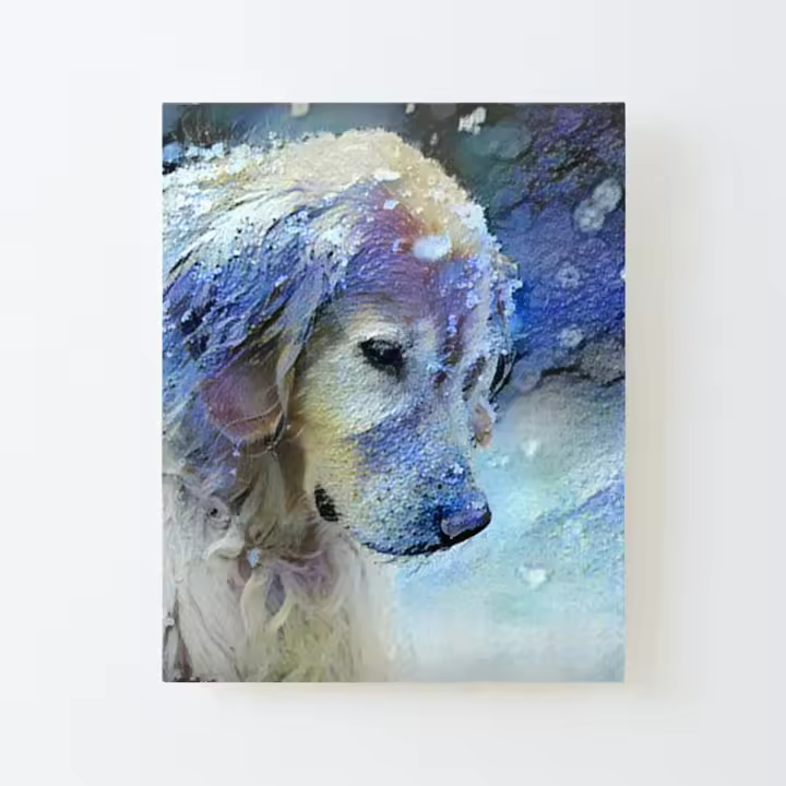 Resumen Crepúsculo Nevado Dorado Lienzo Impreso Marco de Kit DIY 40x50cm - 1