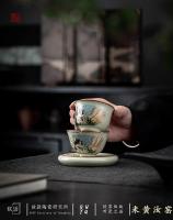 La apertura exclusiva de Ru Kiln Master Personal puede aumentar el regalo de una sola taza de té Kung Fu China-Chic de alta gama - details 8