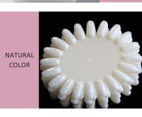 Arte Clavo-Tabla de exhibición de puntas de Uñas postizas, 10 piezas, paleta de esmalte de Gel acrílico, herramienta de práctica de puntas de Arte de uñas, tarjeta de Color Natural - details 4