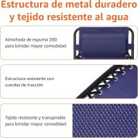 Silla Gravedad Cero, 90cm x 66cm x 110cm, Azul - details 3