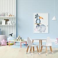 Muebles de Habitación Infantil Marrón Claro Blanco, MDF, Estilo Nórdico - Tamaño: 44 x 60 x 60 cm / 50 x 25 x 25 cm - details 1