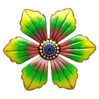 Escultura de decoración del hogar para interiores y exteriores, arte de hierro, colgante de pared, adorno de flores de Metal, artesanía de jardín - details 6