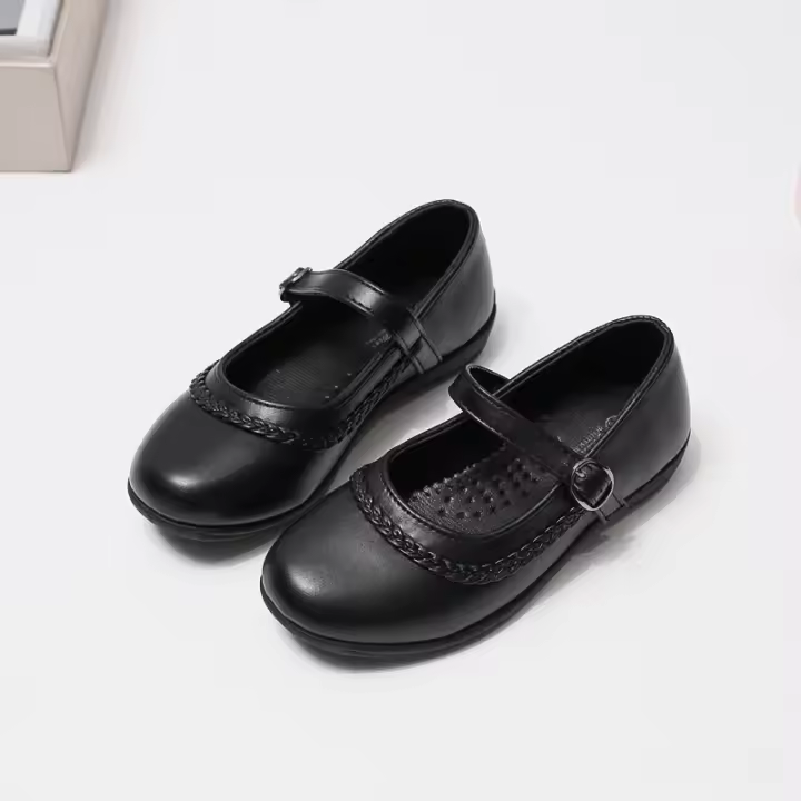 Zapatos De Cuero De Estilo Coreano Para Niñas, Calzado De Princesa Elegante Y Versátil, Antideslizante, Fondo Suave, Novedad De Otoño, 2024 - 1