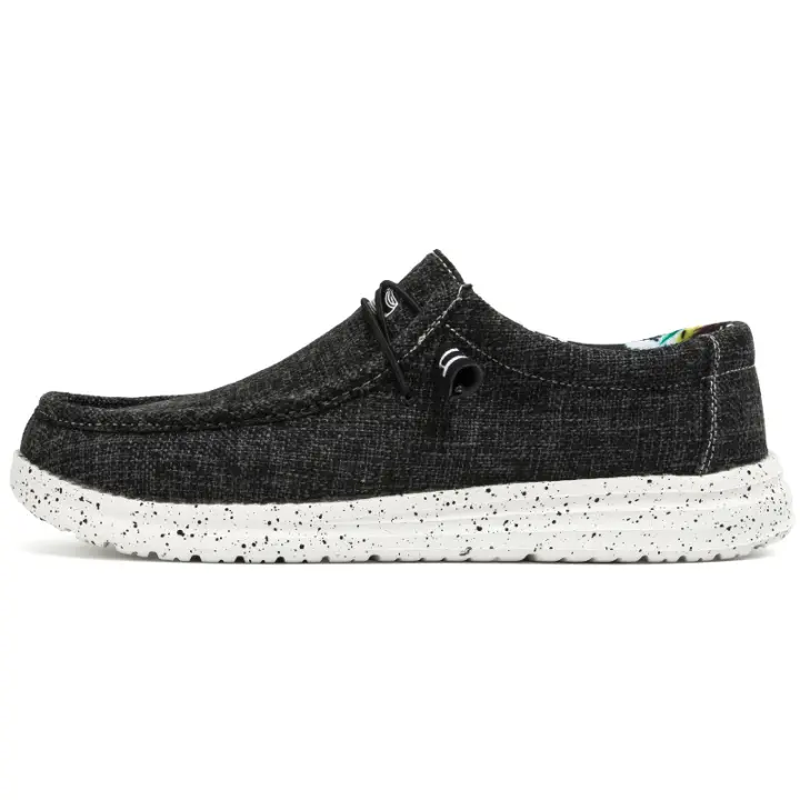 Zapatos casuales sin cordones para hombre Mocasines de lona cómodos Zapatos náuticos ligeros - 1