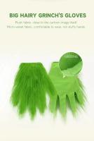 Gorro navideño de Santa Grinch para cosplay de monstruo de pelo verde - details 6