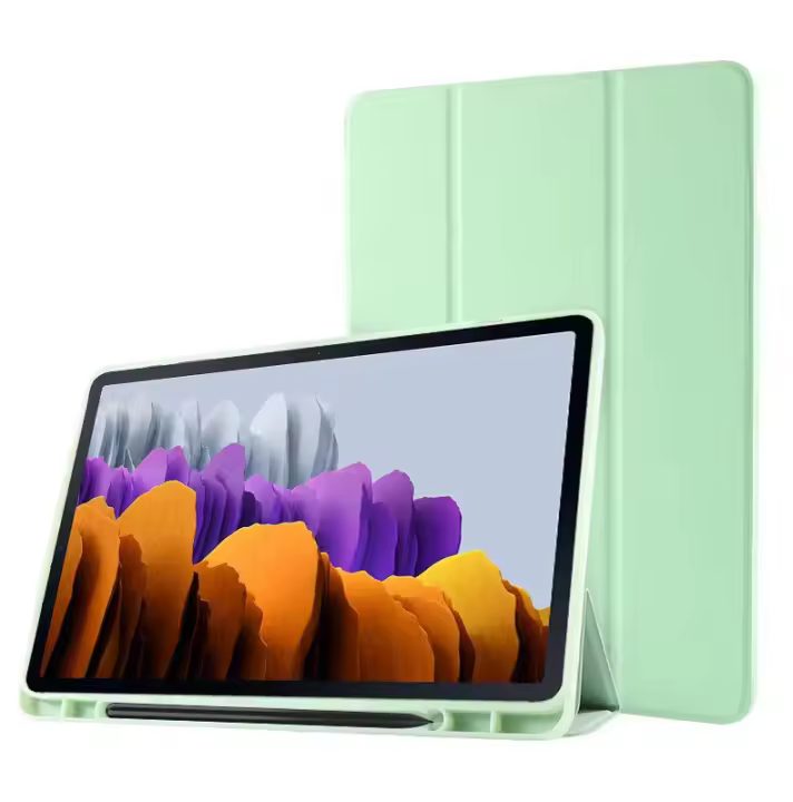 Funda plegable para tableta Samsung Galaxy Tab S8/S7 11 incn, S6 Lite 10,4 2022 S7 Plus S7 FE S8 Plus 12,4, con portalápices - 1
