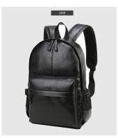 Mochila escolar para hombre, bolsa de viaje impermeable, de cuero, a la moda - details 9