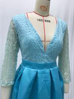 2025 Primavera/Verano mujer encaje lentejuelas gran exhibición Sexy falda larga cola banquete vestido de noche - details 15