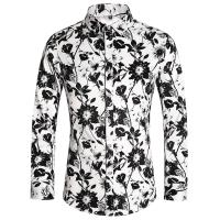 Camisa de negocios con imprimación numérica para hombres, camisas para manches longues, camisas para fumar, décontracté, fête, boîte de nuit, plage, printemps, mode automne - details 14