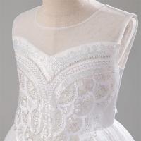 Vestido largo de lujo brillante y suave con bordado de cuentas para Navidad 2024, para niñas de 4 a 14 años, desfile, vestidos de dama de honor para boda. - details 14