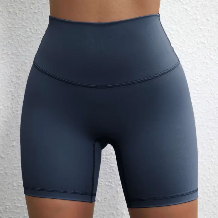 Mallas cortas deportivas de Yoga para mujer, Color sólido, soporte de compresión, absorción del sudor, entrenamiento integral, Jog, ciclismo, bolsillo interno - 1