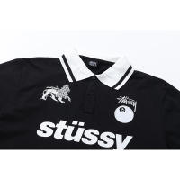 Polo holgado estilo americano Stussy, pareja Dragon Year edición limitada    Camiseta de manga corta con estampado clásico bordado para hombre, camiseta estilo HIP-HOP rock de skate High Street - details 2