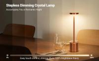 Lámpara de mesa LED con Sensor táctil de Metal clásico, lámpara de escritorio, 3 colores, barra de luz ambiental creativa, decoración de habitación, luz nocturna recargable - details 9