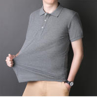 Tiktok POLO camisa de los hombres 2025 novedad de verano cuello sólido Casual algodón transpirable negocios camiseta de manga corta - details 21
