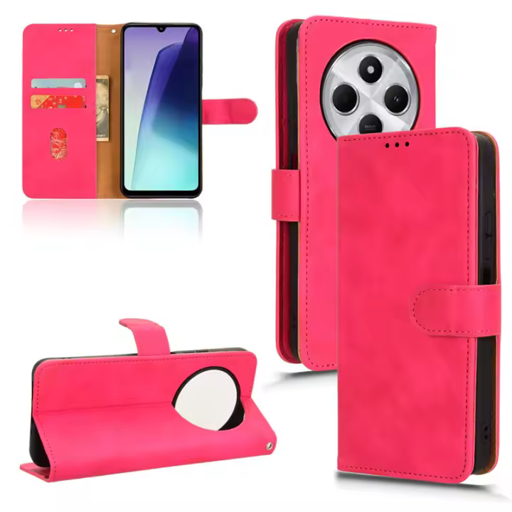 para Xiaomi Redmi 14C 4G / POCO C75 Cartera para teléfono Funda de cuero PU con ranuras tarjetas Bolsillo para dinero Cierre magnético - 1