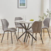 EGOONM-sillas acolchadas tapizadas para comedor, asientos de tela de lino con patas de Metal para balcón, restaurante, cafetería, hogar y habitación, 4 unidades - details 16