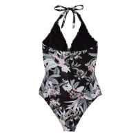 Circy Traje de Baño de Un Pie sin Espalda con Estampado de Leopardo Bikini de Encaje para Mujeres - details 2